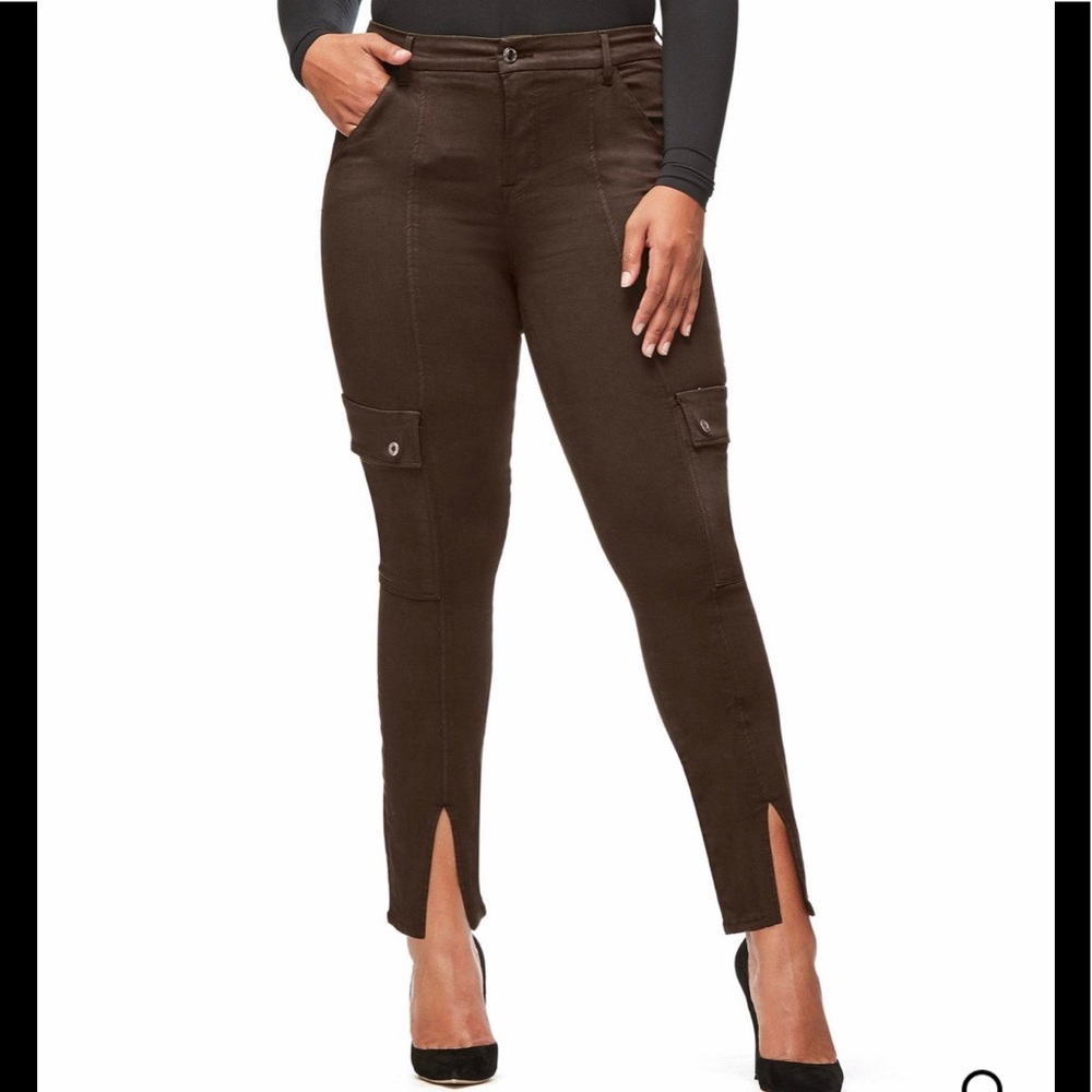 Good American good legs front slit pants - size 10